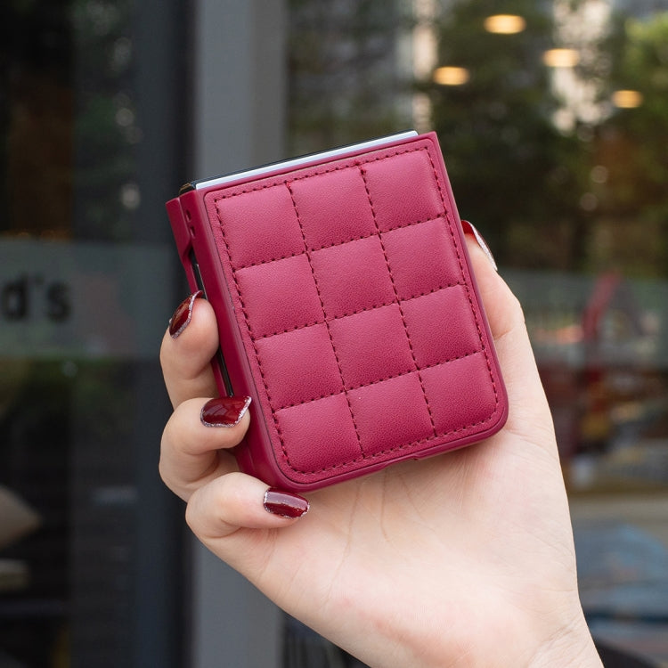 For Samsung Galaxy Z Flip3 Square-shaped Leather Back Cover Phone Case