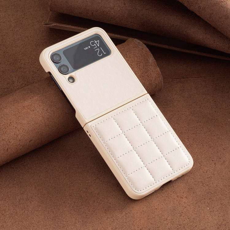 For Samsung Galaxy Z Flip3 Square-shaped Leather Back Cover Phone Case