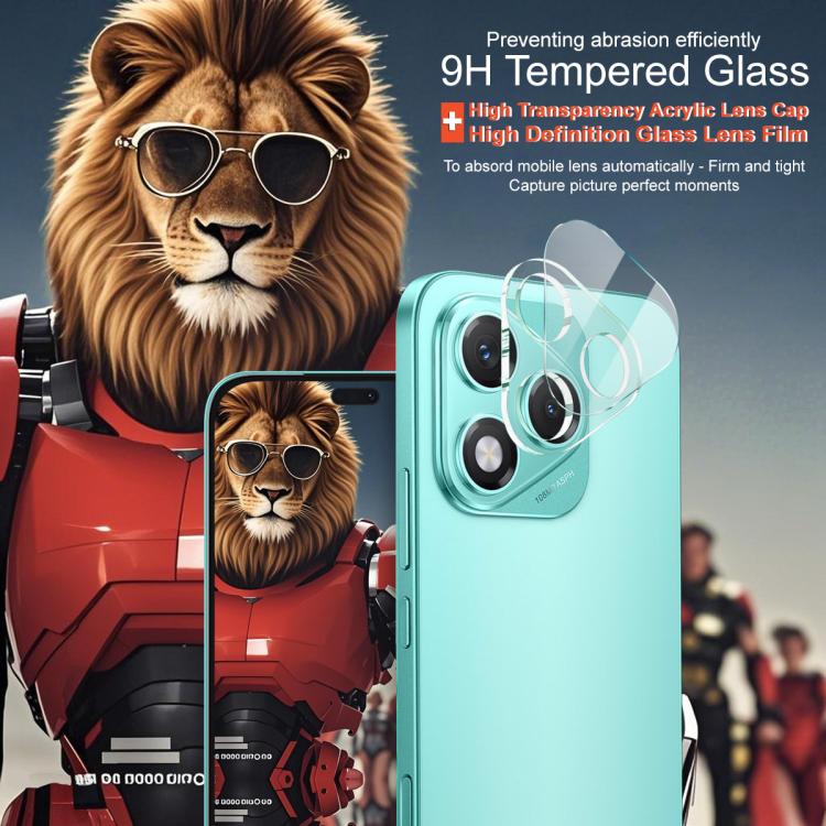 For Honor 400 Lite imak Integrated Rear Camera Lens Tempered Glass Film with Lens Cap