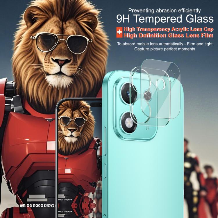 For Honor X70i imak Integrated Rear Camera Lens Tempered Glass Film with Lens Cap