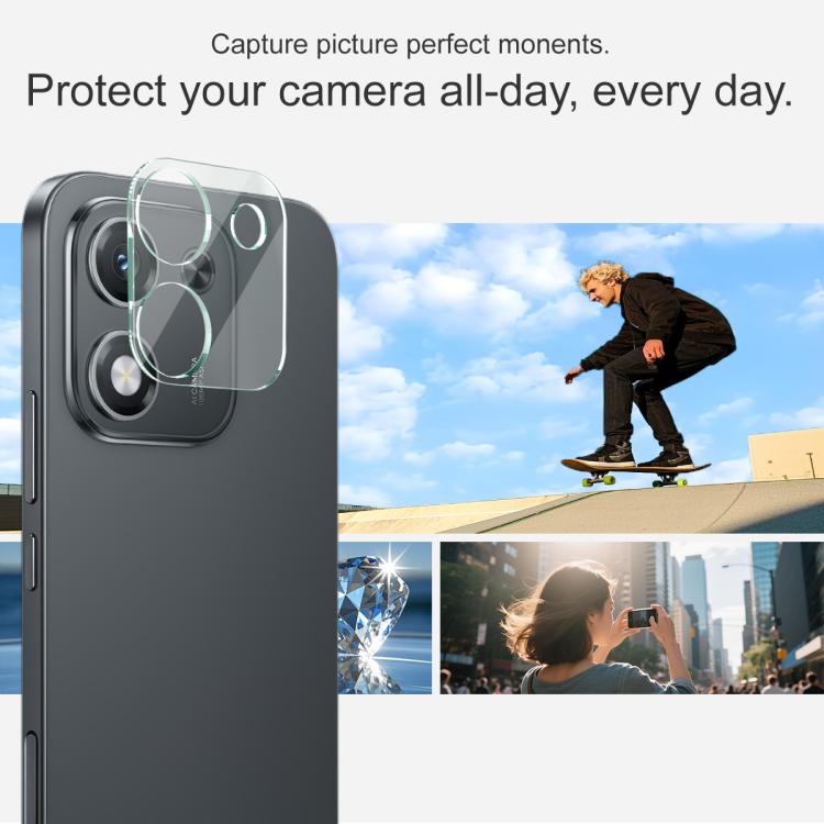For Honor X70i imak Integrated Rear Camera Lens Tempered Glass Film with Lens Cap