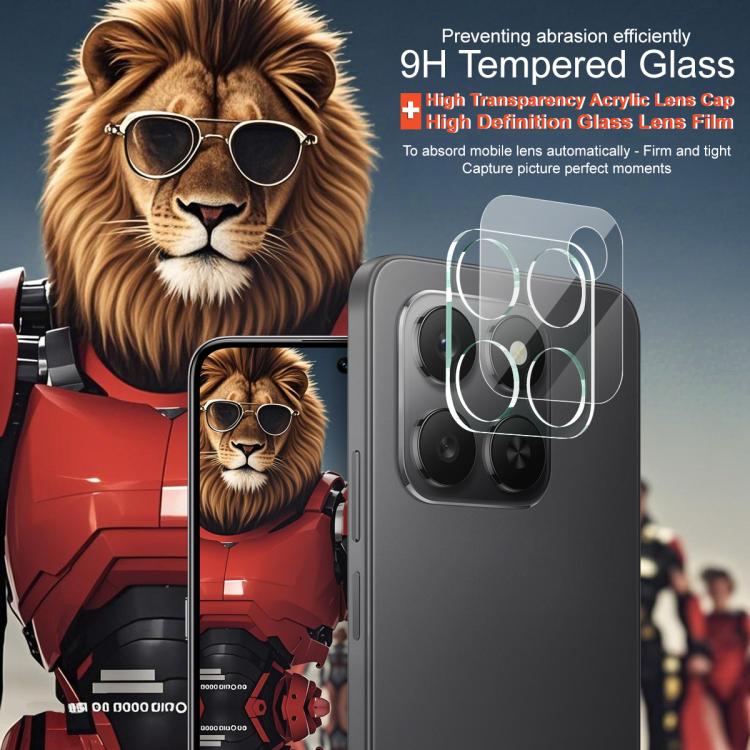 For Honor 400 Smart 5G Global imak Integrated Rear Camera Lens Tempered Glass Film with Lens Cap