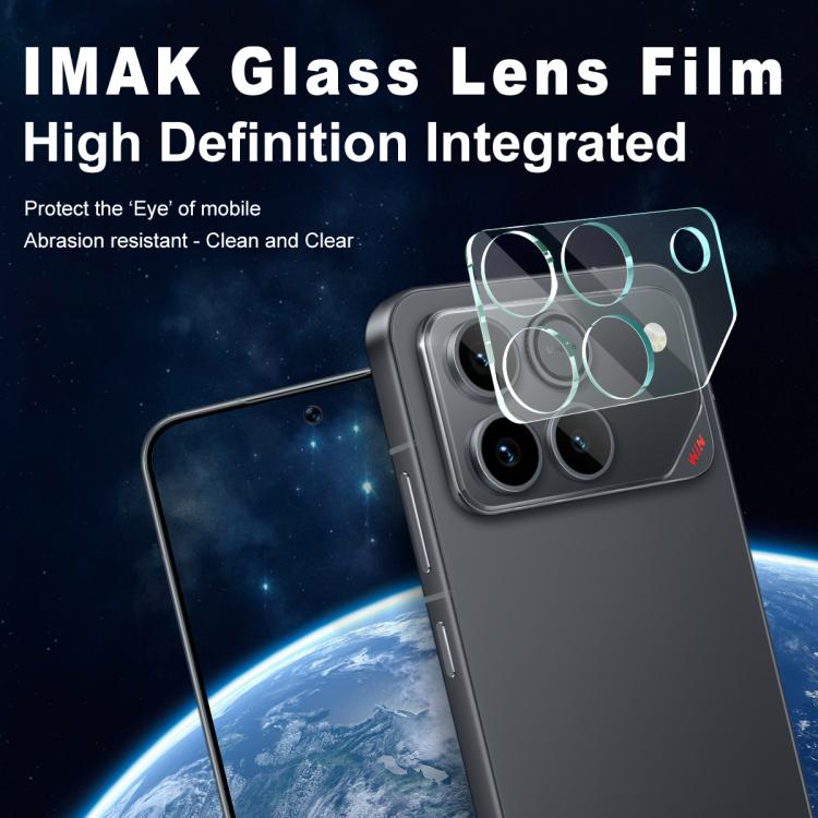 For Honor Win 5G imak Integrated Rear Camera Lens Tempered Glass Film with Lens Cap