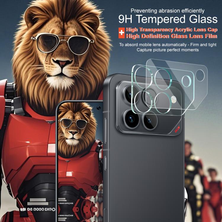 For Honor Win 5G imak Integrated Rear Camera Lens Tempered Glass Film with Lens Cap