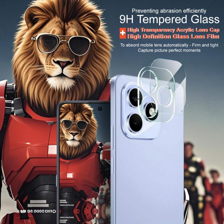 For Honor X8d 4G imak Integrated Rear Camera Lens Tempered Glass Film with Lens Cap