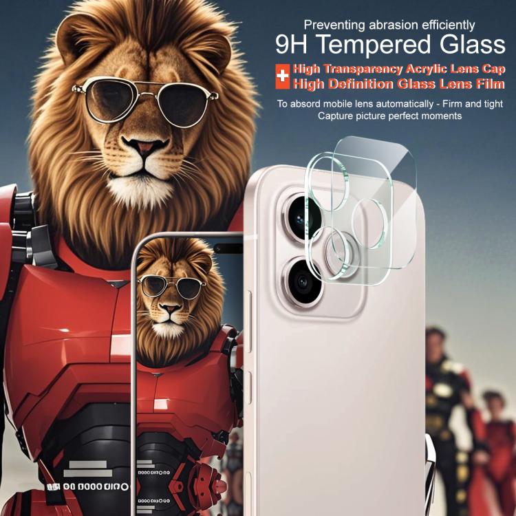 For Honor 600 Lite Global imak Integrated Rear Camera Lens Tempered Glass Film with Lens Cap
