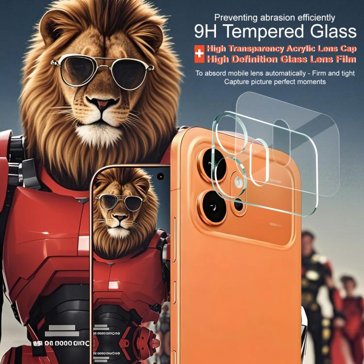 For Honor 600 Global imak Integrated Rear Camera Lens Tempered Glass Film with Lens Cap