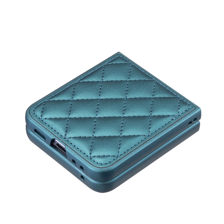 For Samsung Galaxy Z Flip5 Rhombus-shaped Leather Back Cover Phone Case