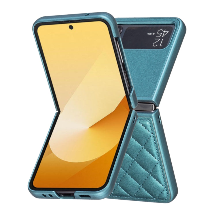 For Samsung Galaxy Z Flip4 Rhombus-shaped Leather Back Cover Phone Case