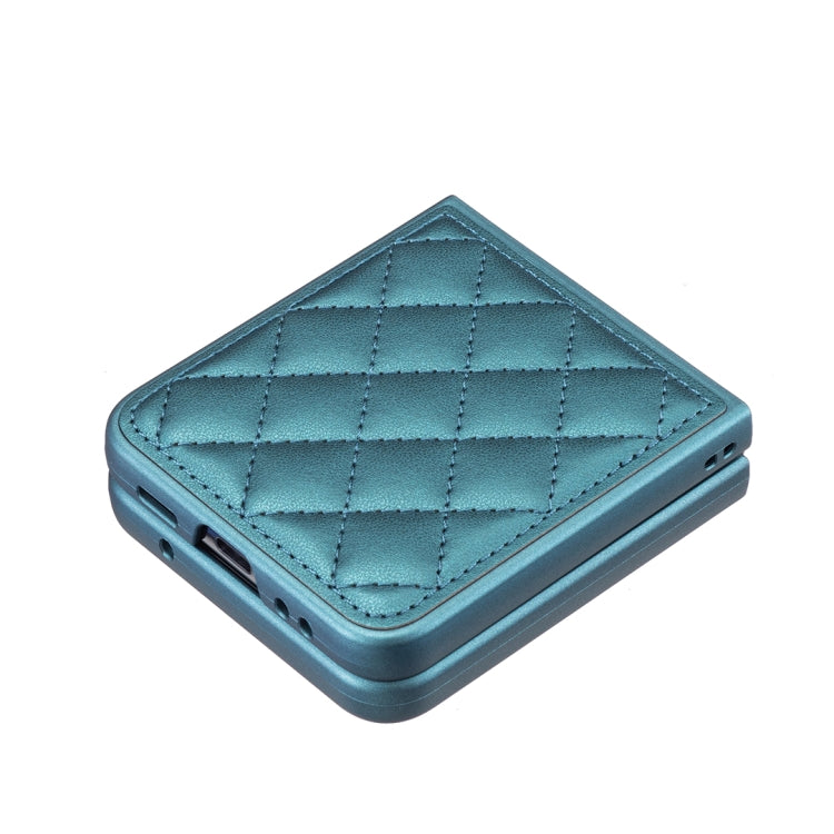 For Samsung Galaxy Z Flip4 Rhombus-shaped Leather Back Cover Phone Case