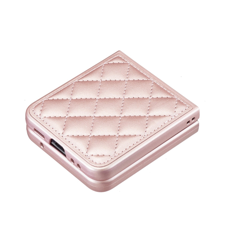 For Samsung Galaxy Z Flip4 Rhombus-shaped Leather Back Cover Phone Case