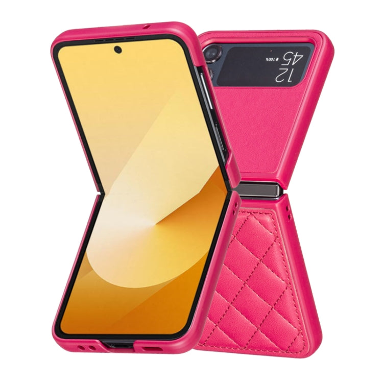 For Samsung Galaxy Z Flip3 Rhombus-shaped Leather Back Cover Phone Case