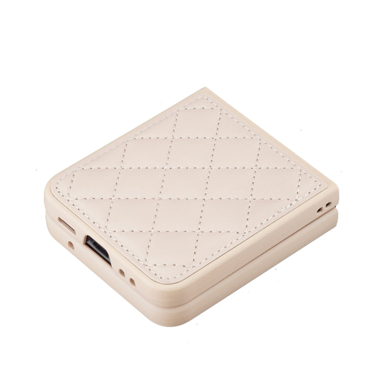 For Samsung Galaxy Z Flip3 Rhombus-shaped Leather Back Cover Phone Case