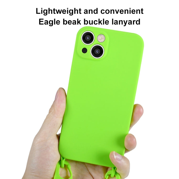 For iPhone SE 2022 / 2020 Fine Hole Silicone Phone Case with Lanyard