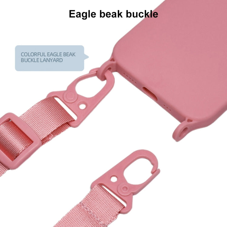 For iPhone 12 Fine Hole Silicone Phone Case with Lanyard