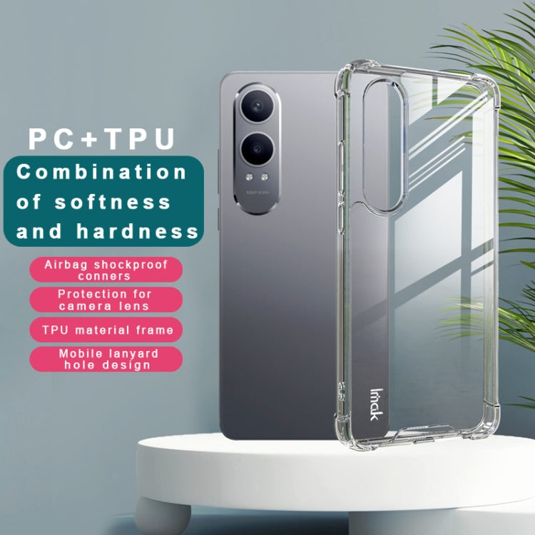 For OnePlus Nord CE4 Lite IMAK Space Shield PC + TPU Airbag Shockproof Phone Case - Transparent