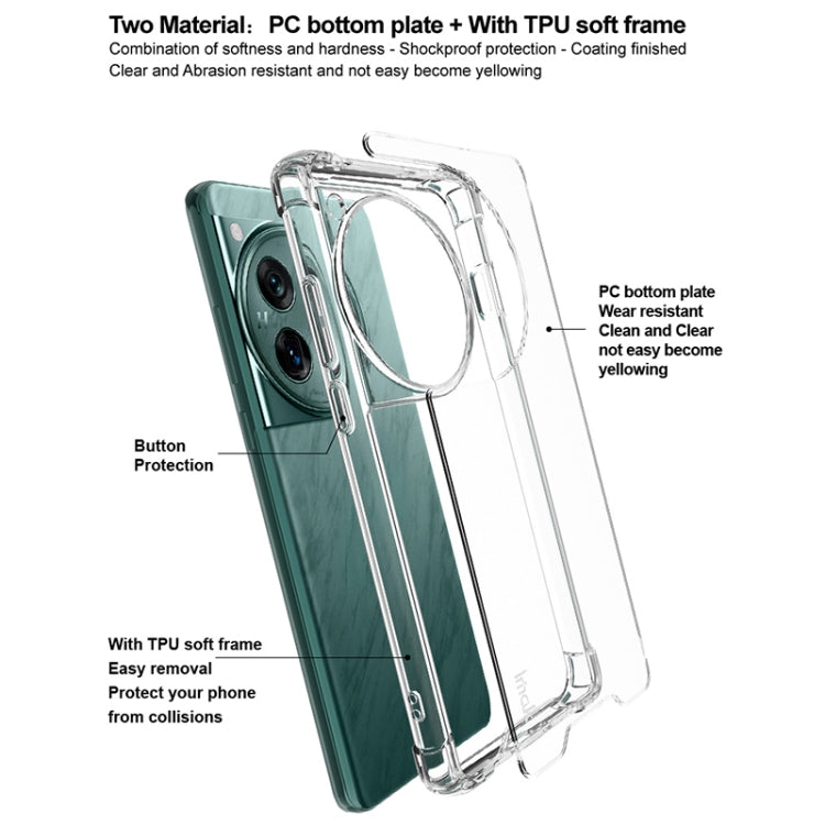 For OnePlus 12 5G IMAK Space Shield PC + TPU Airbag Shockproof Phone Case - Transparent