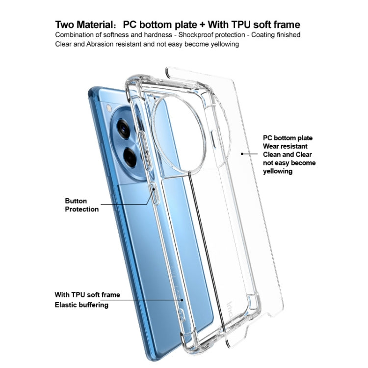 For OnePlus Ace 3 5G / 12R 5G IMAK Space Shield PC + TPU Airbag Shockproof Phone Case - Transparent