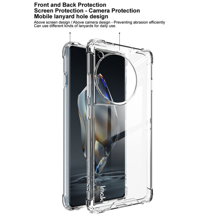 For OnePlus Ace 3 5G / 12R 5G IMAK Space Shield PC + TPU Airbag Shockproof Phone Case - Transparent