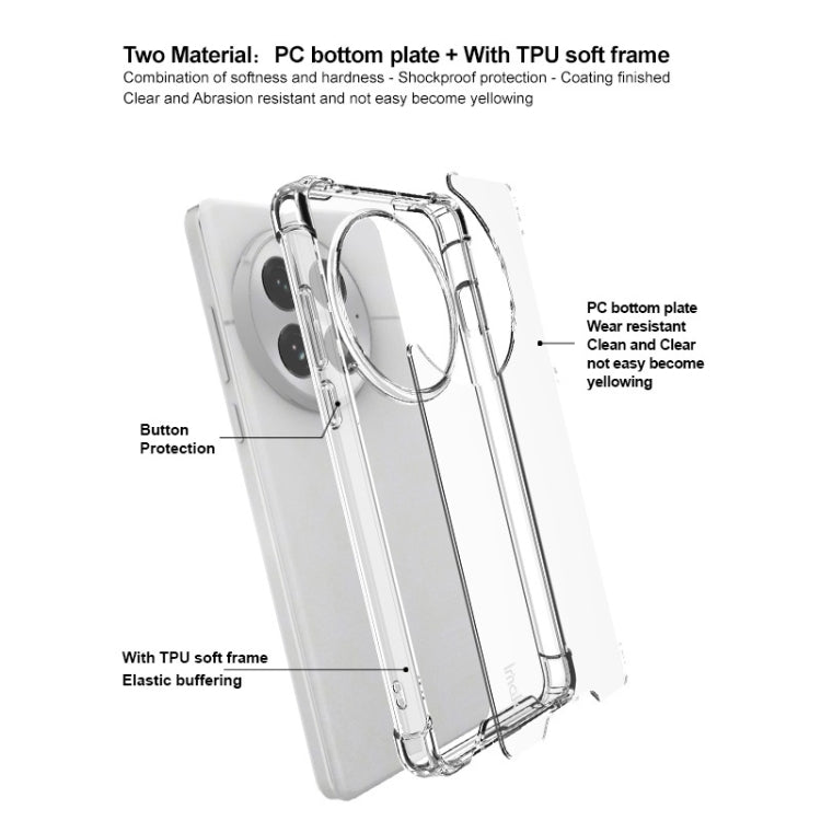 For OnePlus 13 IMAK Space Shield PC + TPU Airbag Shockproof Phone Case - Transparent