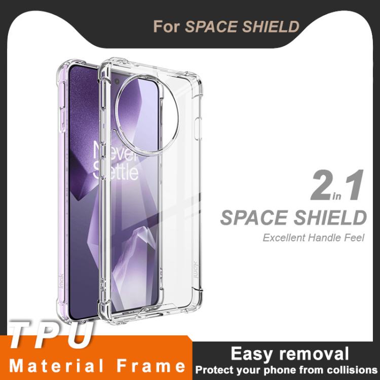 For OnePlus Ace 5 / Ace 5 Pro / 13R IMAK Space Shield PC + TPU Airbag Shockproof Phone Case - Transparent