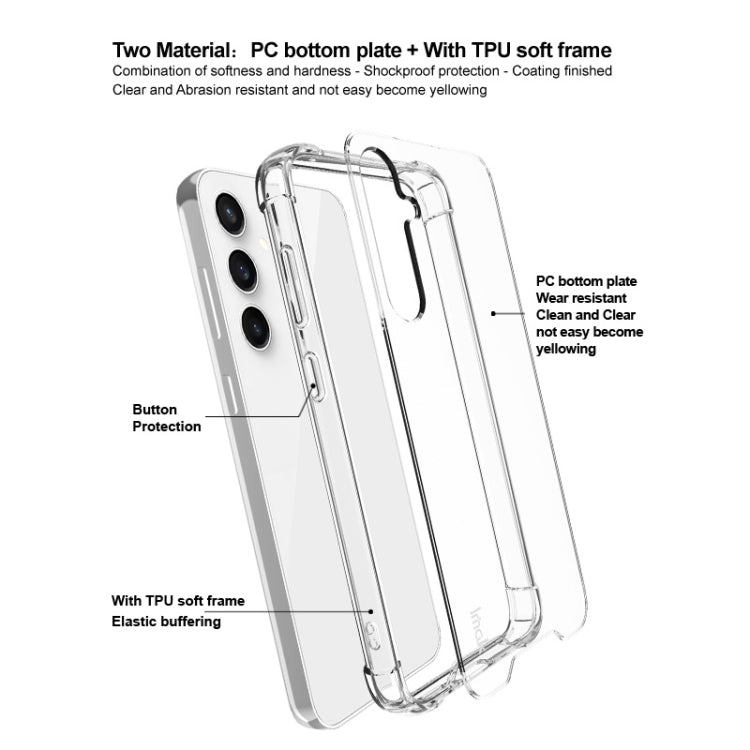For Samsung Galaxy S23 FE 5G IMAK Space Shield PC + TPU Airbag Shockproof Phone Case - Transparent