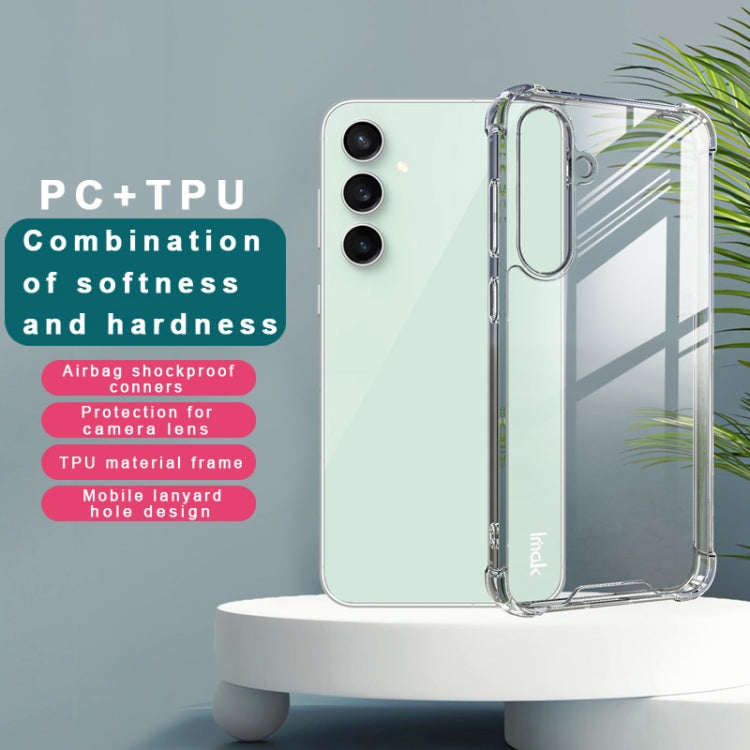 For Samsung Galaxy S24 FE 5G IMAK Space Shield PC + TPU Airbag Shockproof Phone Case - Transparent