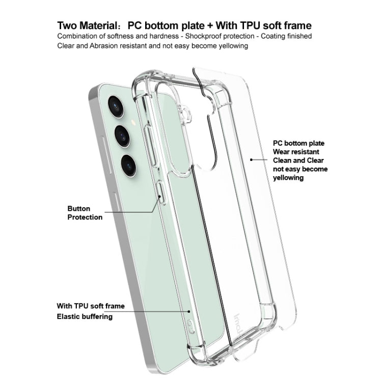 For Samsung Galaxy S24 FE 5G IMAK Space Shield PC + TPU Airbag Shockproof Phone Case - Transparent