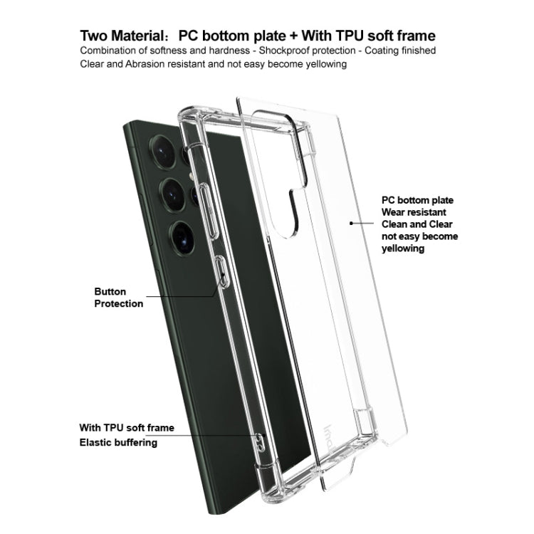 For Samsung Galaxy S24 Ultra 5G IMAK Space Shield PC + TPU Airbag Shockproof Phone Case - Transparent
