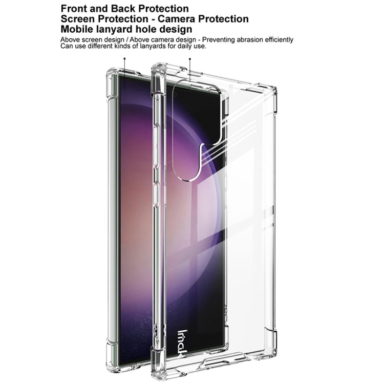 For Samsung Galaxy S24 Ultra 5G IMAK Space Shield PC + TPU Airbag Shockproof Phone Case - Transparent