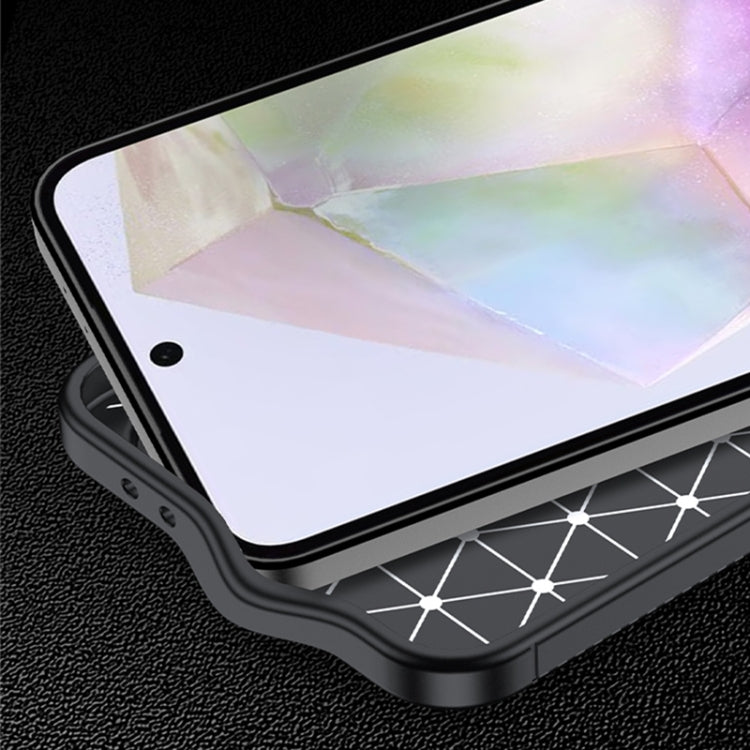 For Samsung Galaxy A36 5G Carbon Fiber Texture Shockproof TPU Phone Case - Black