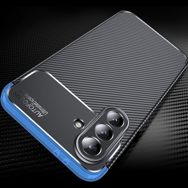 For Samsung Galaxy A36 5G Carbon Fiber Texture Shockproof TPU Phone Case - Black