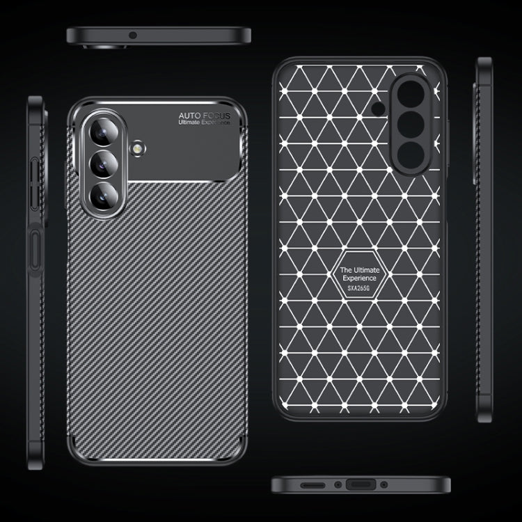 For Samsung Galaxy A26 5G Carbon Fiber Texture Shockproof TPU Phone Case - Black