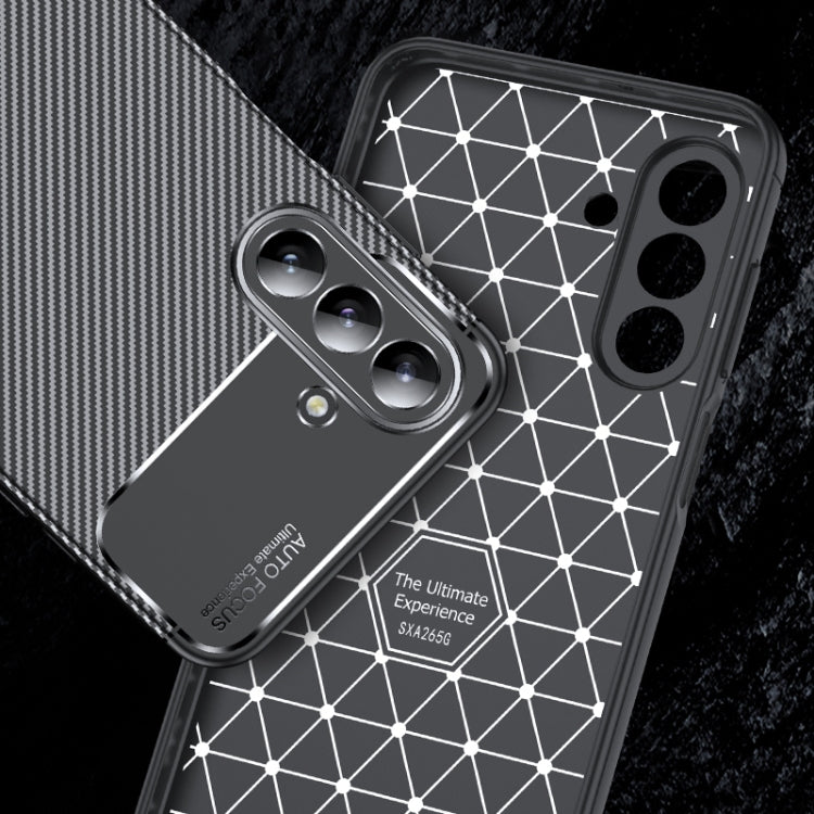 For Samsung Galaxy A26 5G Carbon Fiber Texture Shockproof TPU Phone Case - Black