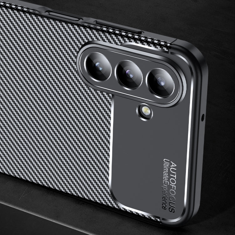 For Samsung Galaxy A26 5G Carbon Fiber Texture Shockproof TPU Phone Case - Black