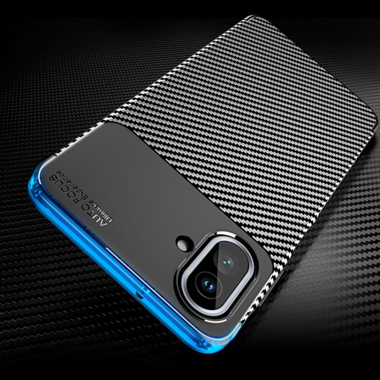 For Samsung Galaxy A07 4G Carbon Fiber Texture Shockproof TPU Phone Case - Black