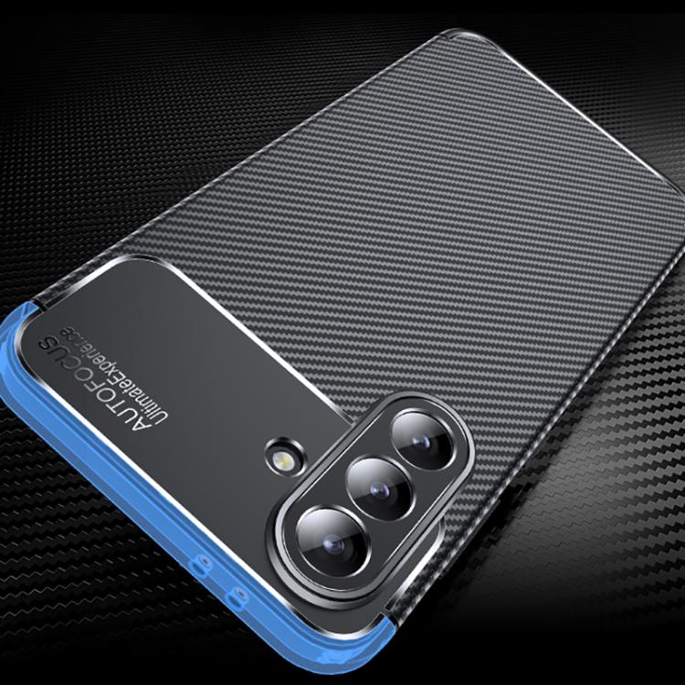 For Samsung Galaxy A37 5G Carbon Fiber Texture Shockproof TPU Phone Case - Black