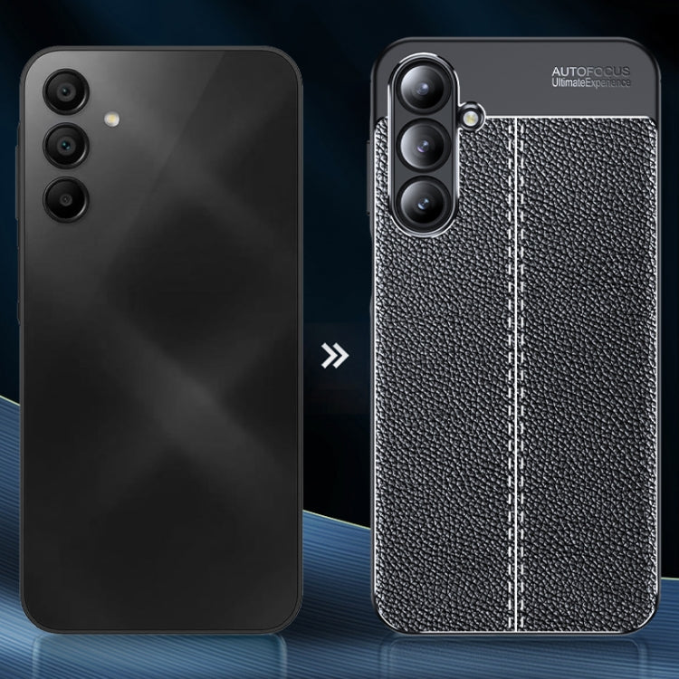 For Samsung Galaxy A16 5G Litchi Texture Shockproof TPU Phone Case - Black