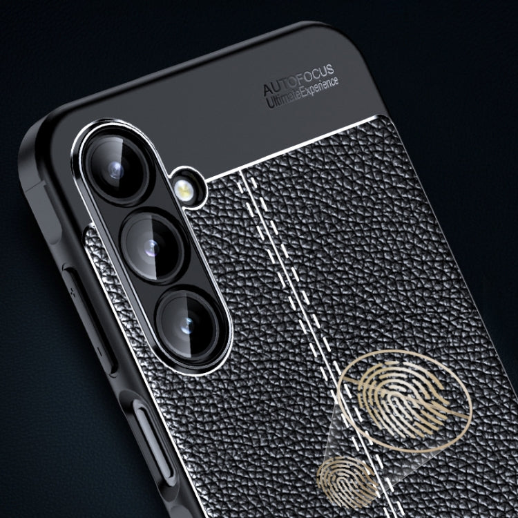For Samsung Galaxy A16 5G Litchi Texture Shockproof TPU Phone Case - Black