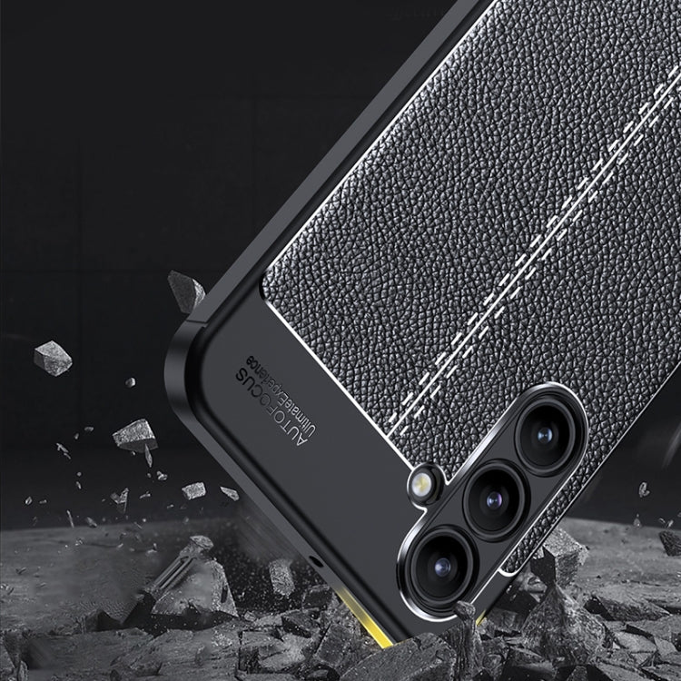 For Samsung Galaxy A16 5G Litchi Texture Shockproof TPU Phone Case - Black