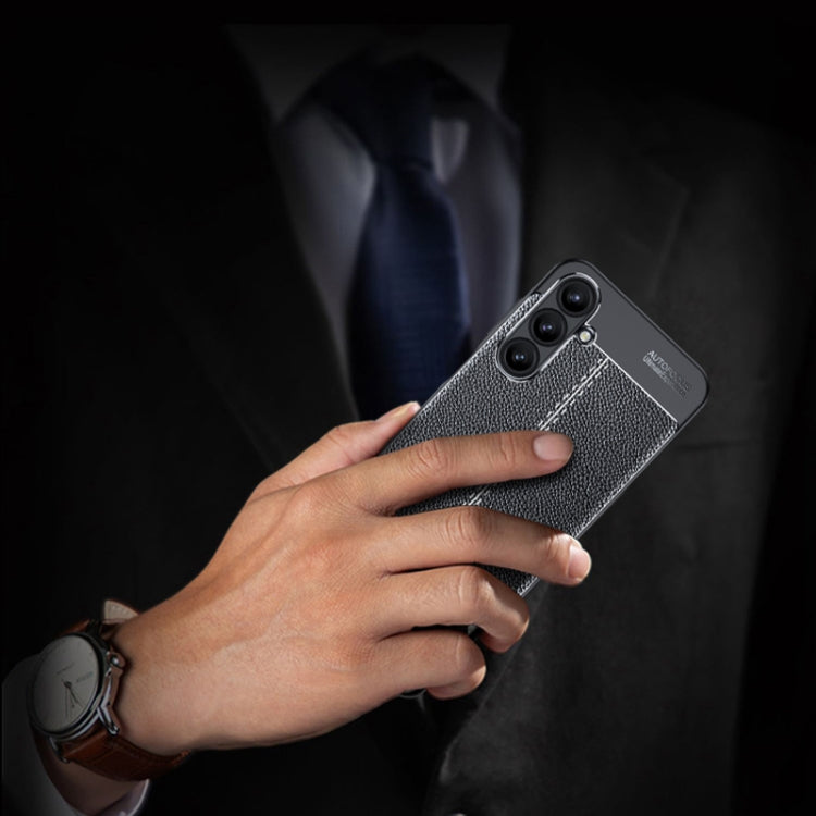 For Samsung Galaxy A16 5G Litchi Texture Shockproof TPU Phone Case - Black
