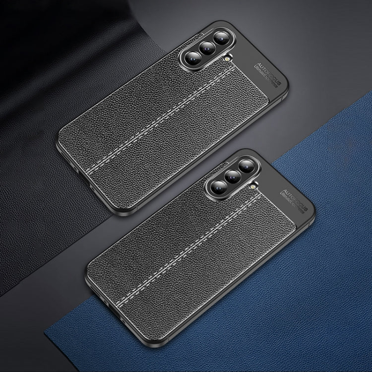 For Samsung Galaxy A36 5G Litchi Texture Shockproof TPU Phone Case - Black