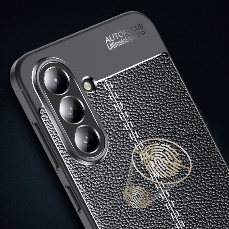 For Samsung Galaxy A36 5G Litchi Texture Shockproof TPU Phone Case - Black
