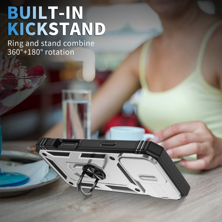For iPhone 16 Pro Max Sliding Camshield TPU + PC Phone Case with Holder