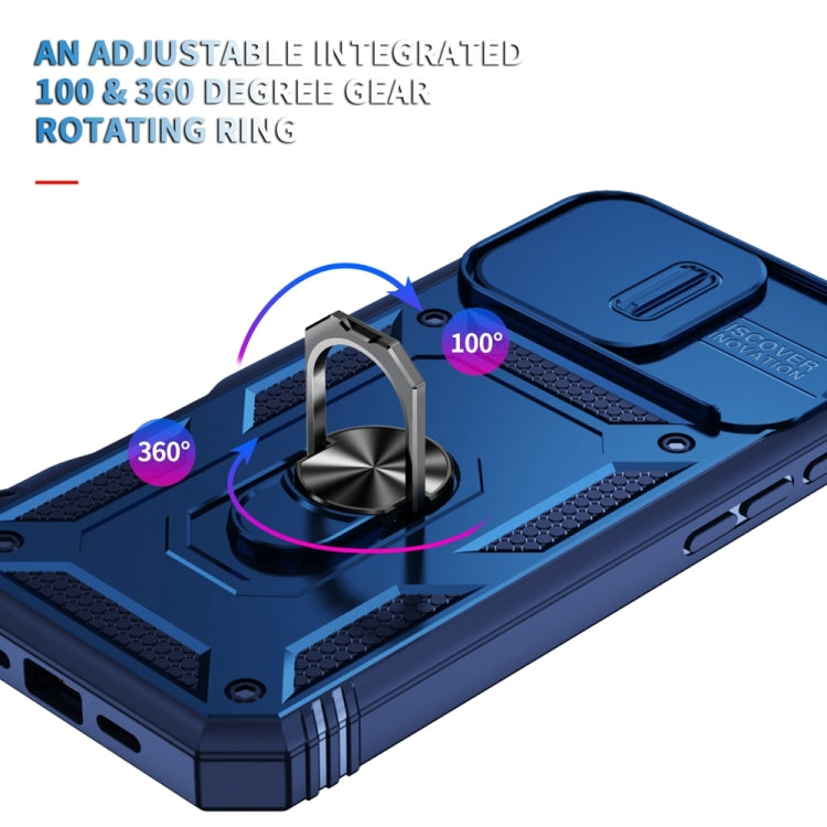 For iPhone 16 Pro Max Sliding Camshield TPU + PC Phone Case with Holder