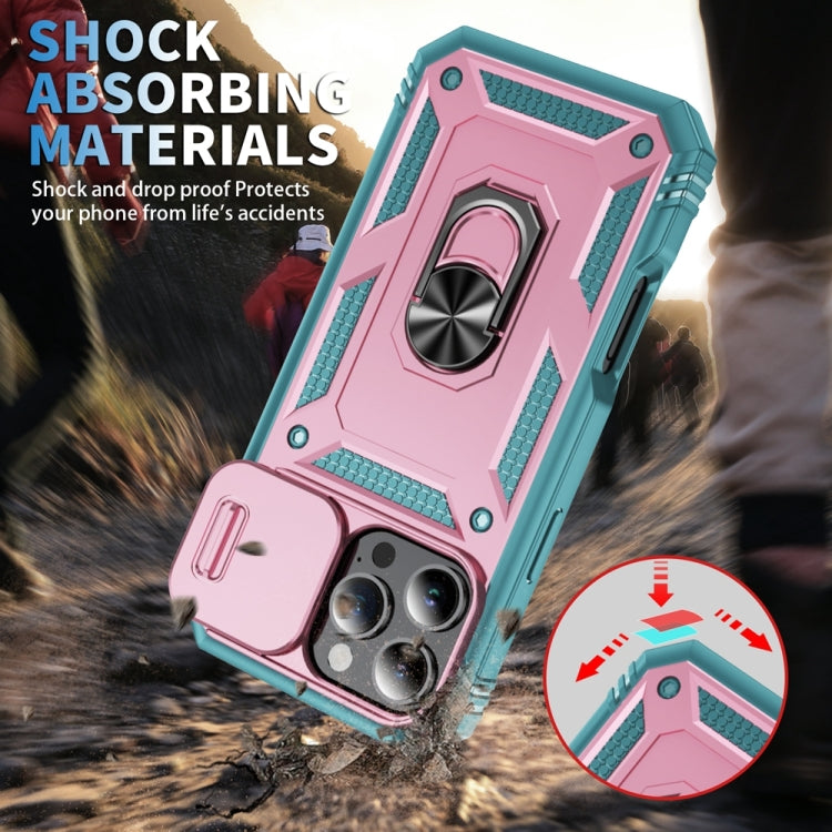 For iPhone 16 Pro Max Sliding Camshield TPU + PC Phone Case with Holder