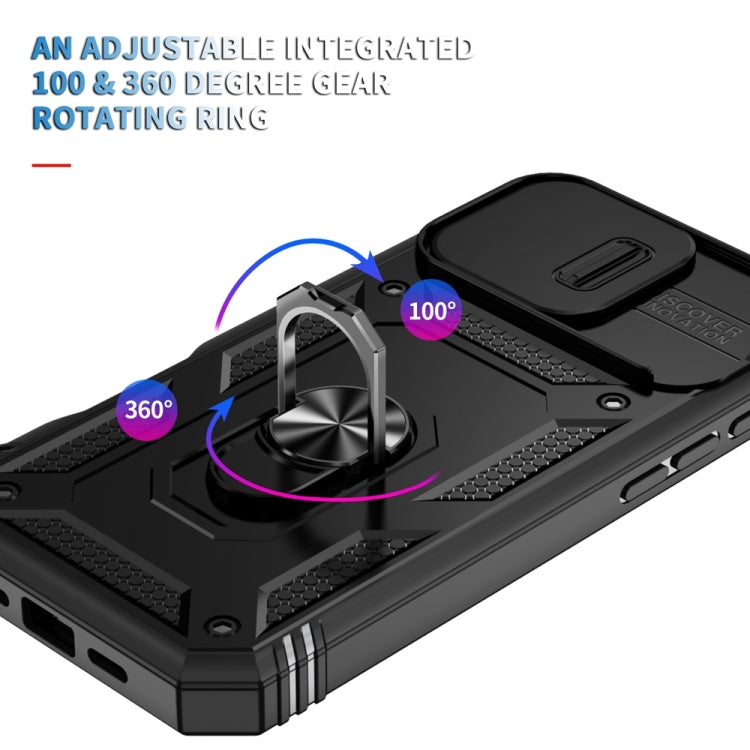 For iPhone 16 Pro Max Sliding Camshield TPU + PC Phone Case with Holder