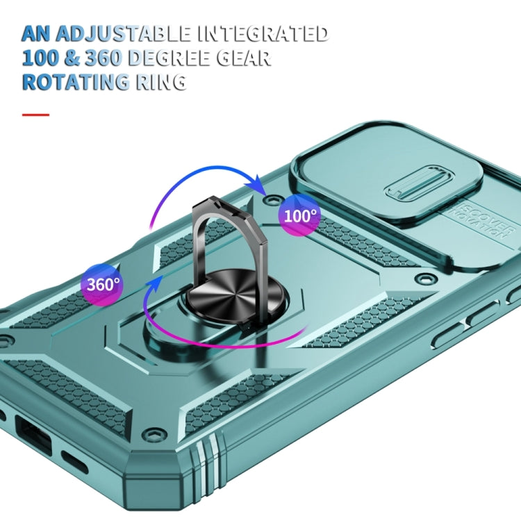 For iPhone 16 Pro Max Sliding Camshield TPU + PC Phone Case with Holder