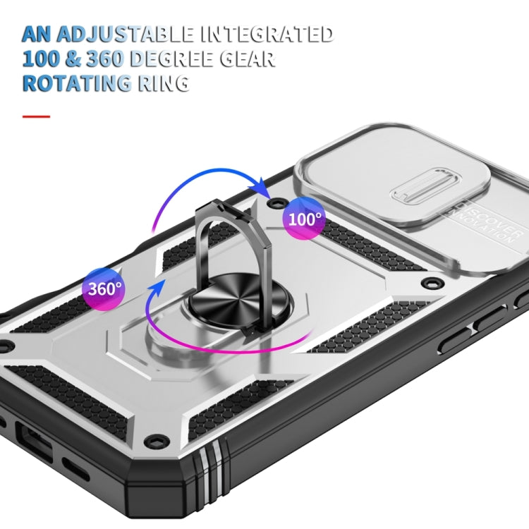 For iPhone 16 Pro Sliding Camshield TPU + PC Phone Case with Holder