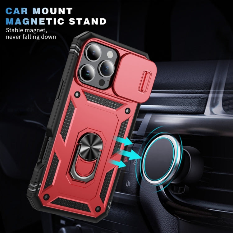 For iPhone 16 Pro Sliding Camshield TPU + PC Phone Case with Holder